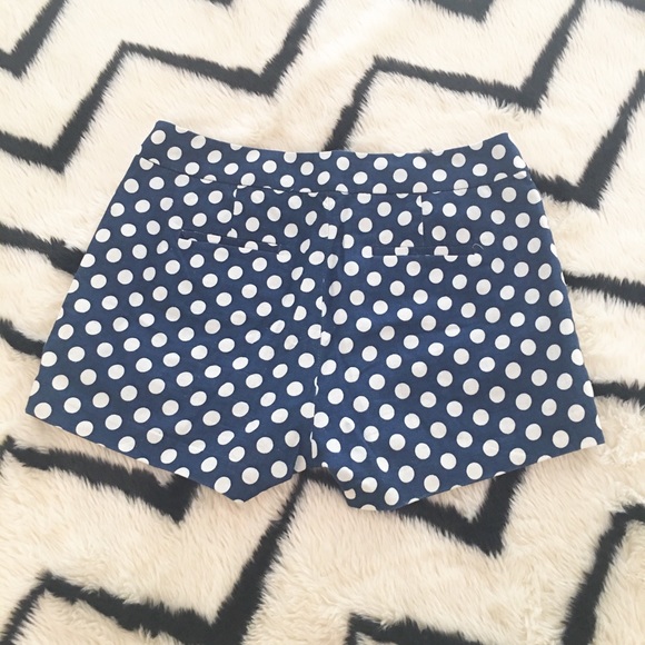 J. Crew Blue/White Polka Dot Shorts Size 0 - Picture 3 of 6